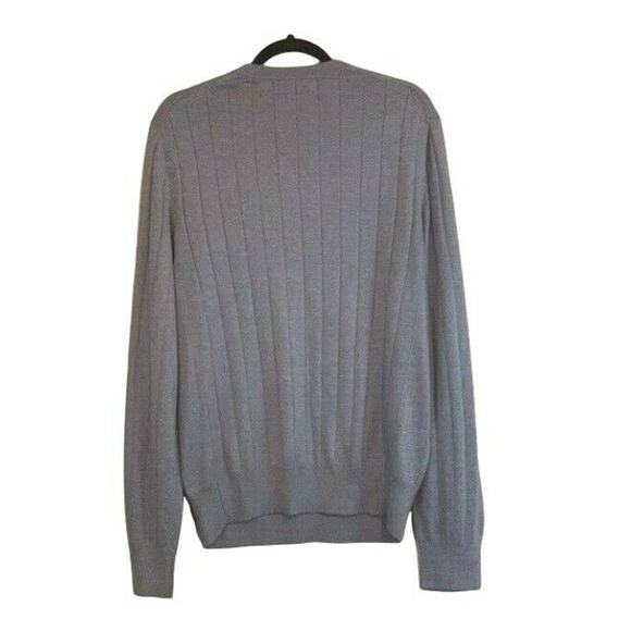 Banana Republic Men Gray Silk V Neck Sweater size Large - Picture 2 of 14